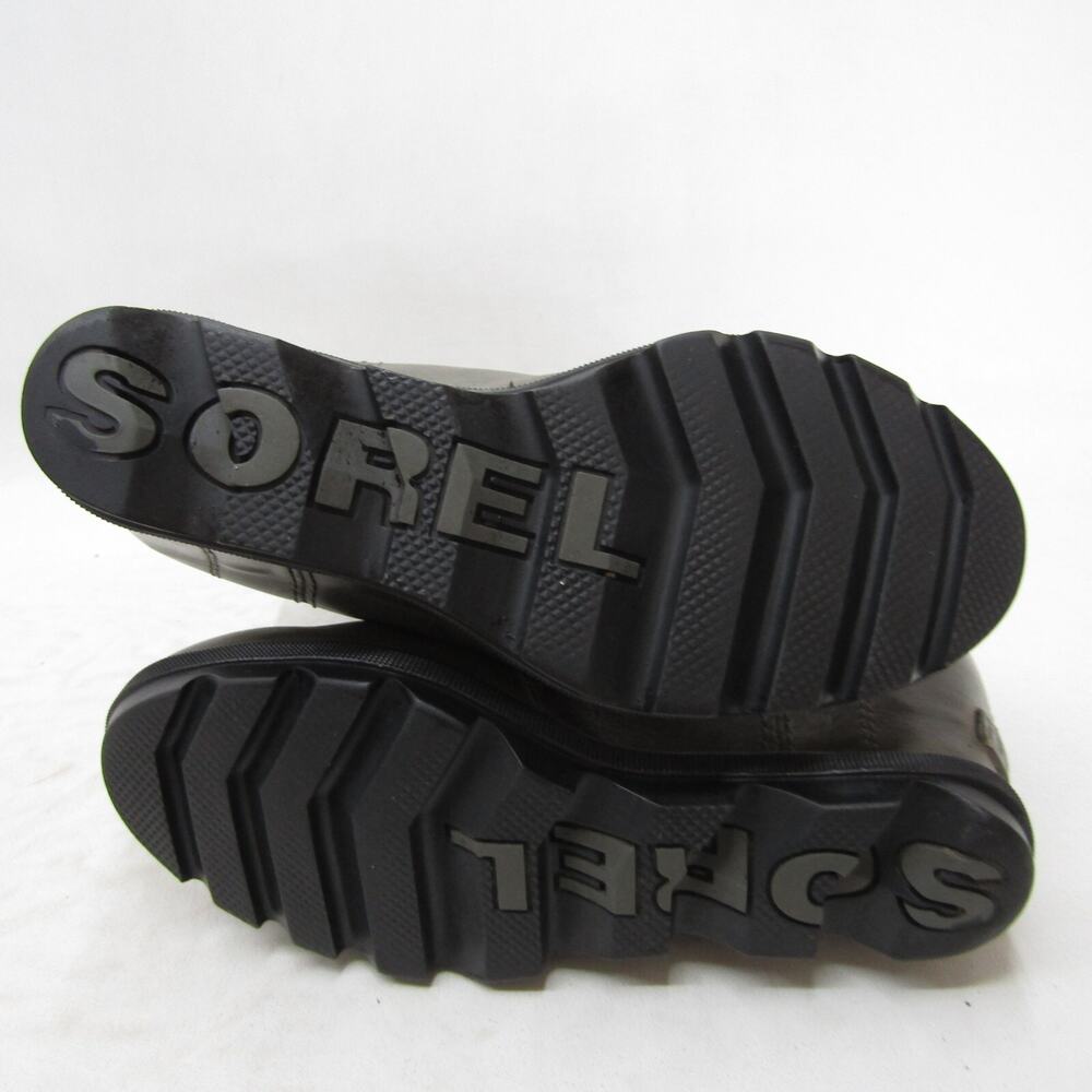 Sorel Womens Sz 7 M Gray Leather Lace Up Wedge Ankle Fashion Boots Bootie - Picture 9 of 11